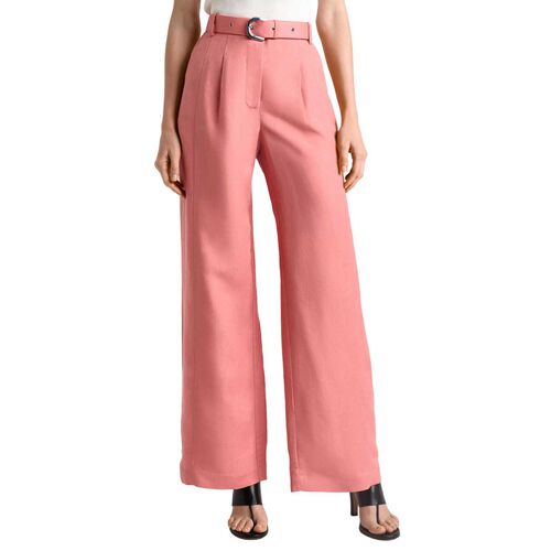 Cue Linen Viscose Blend Wide Leg Pant
